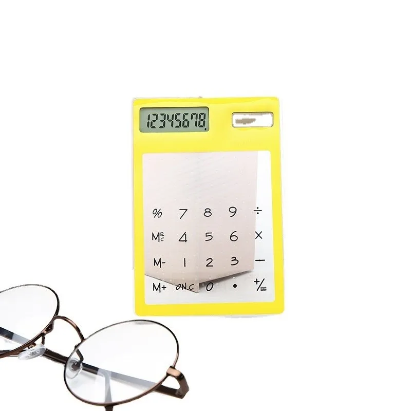 Calculadora de macarrón solar de pantalla grande de 40 piezas, calculadora electrónica con pantalla digital de suma y resta de 8 bits