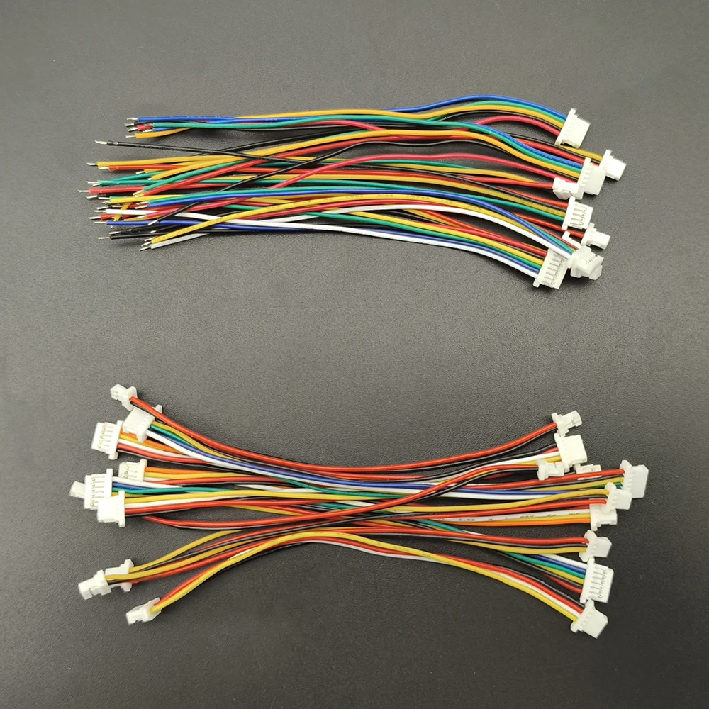 10/20Pcs JST SH1.0 SH 1.0mm Wire Cable Connector 2/3/4/5/6/7/8Pin Terminal Plug Electronic Line 28AWG 10cm Single/Double Head