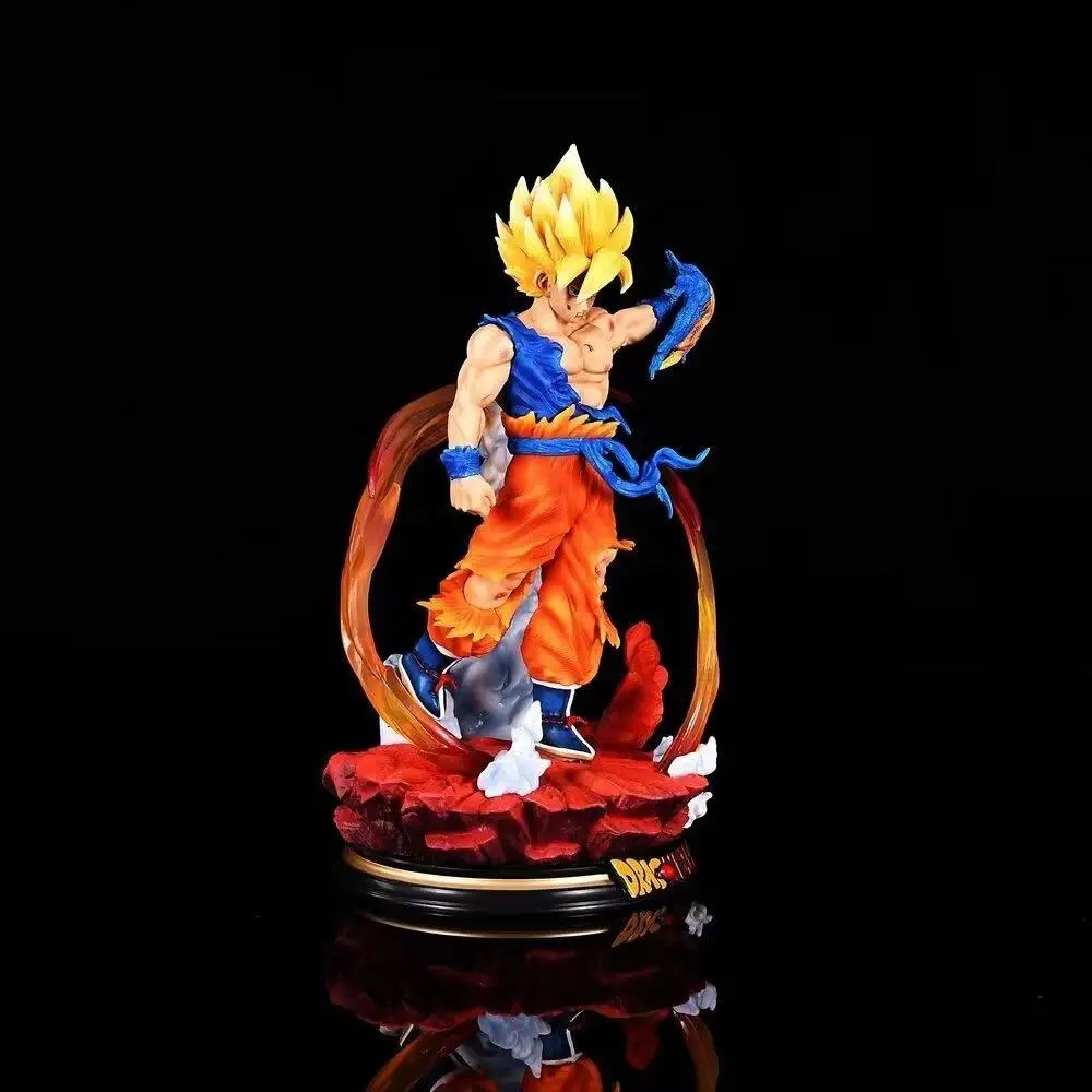 ドラゴンボールZアクションフィギュア,27cm,PVC,孫悟空,スーパーサイヤ人像,オーナメント,ギフト玩具モデル