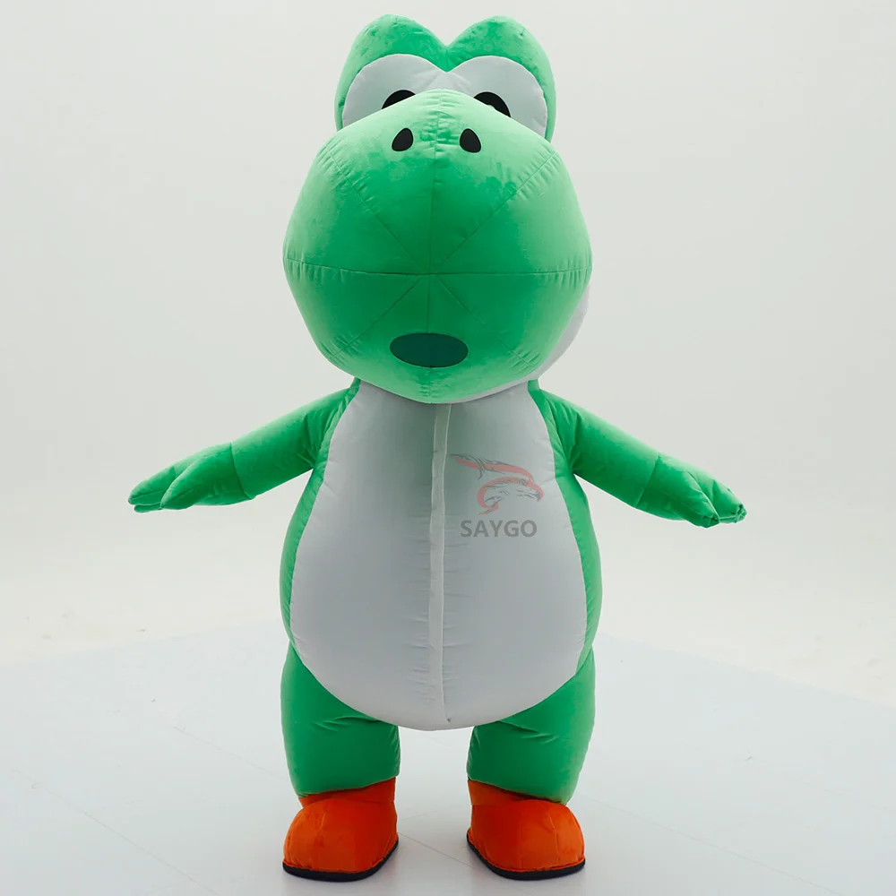 

2m/2.6m Inflatable Green Dragon Mascot Lovely Colorful Costume for Adult Cosplay Mascot Carnival Cosplay No Battery