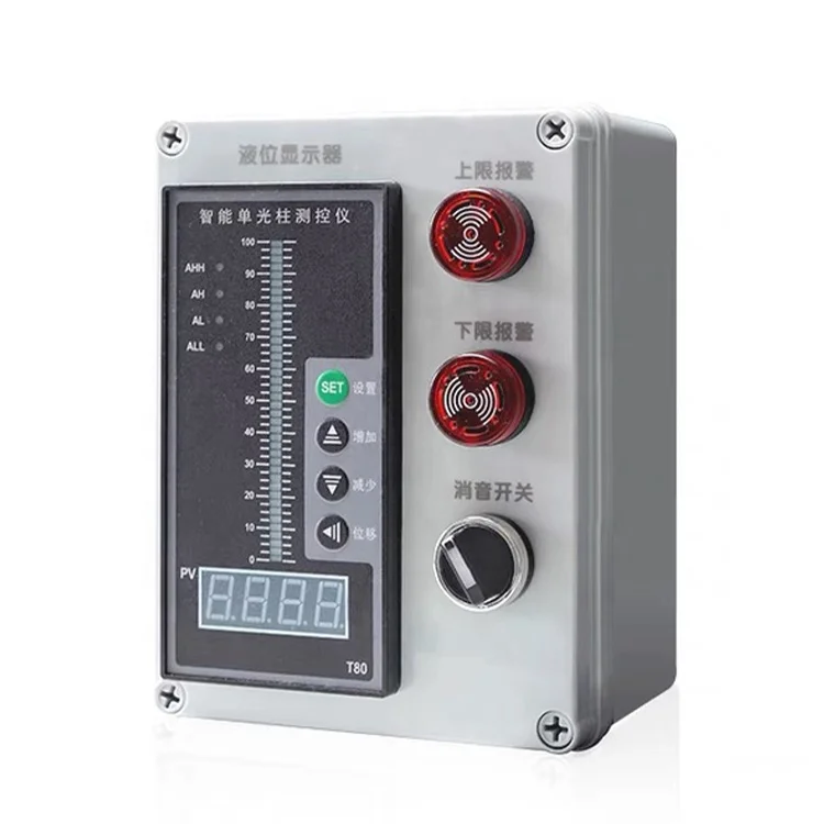 220V Water Pump Control Box Liquid Tank Drainage Water Supply With Alarm Full Automatic Water Tower Level Display Controller