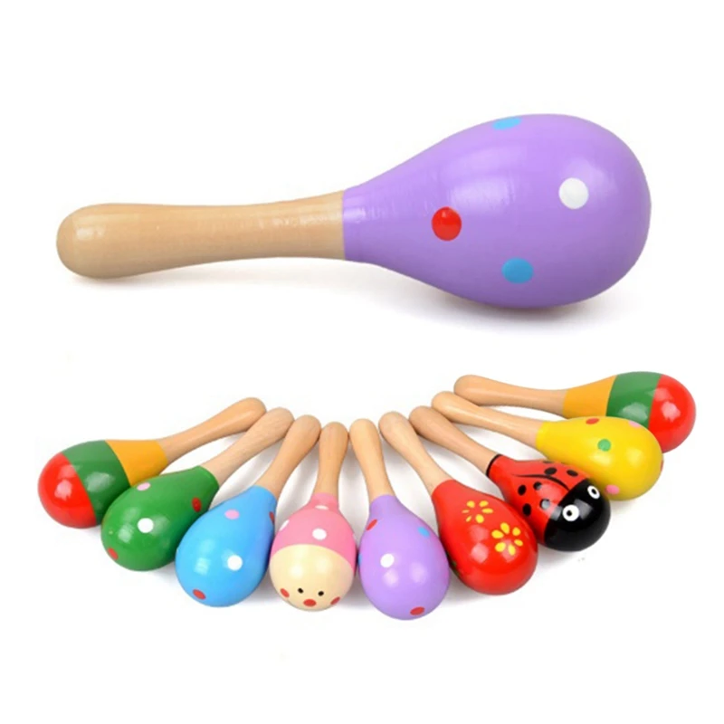 Musical Instruments Handheld Percussion Toy For Kids And Infants Colorful Sensory Egg Shaker (Random Color) 10Pcs