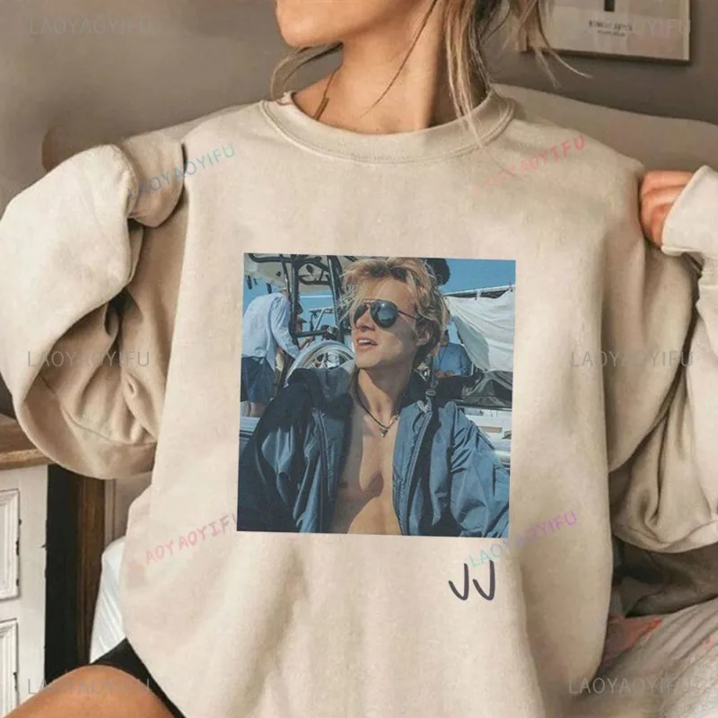 Outer Banks Women Men Sweatshirt Pogue Life Graphic Pullovers North Carolina John B and JJ Handsome Guy Print Crewneck Hoodies