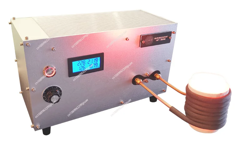 

3000w ZVS High Frequency Induction Heating Machine For Melting Gold And Silver Iron Parts Annealing + Crucible 220V