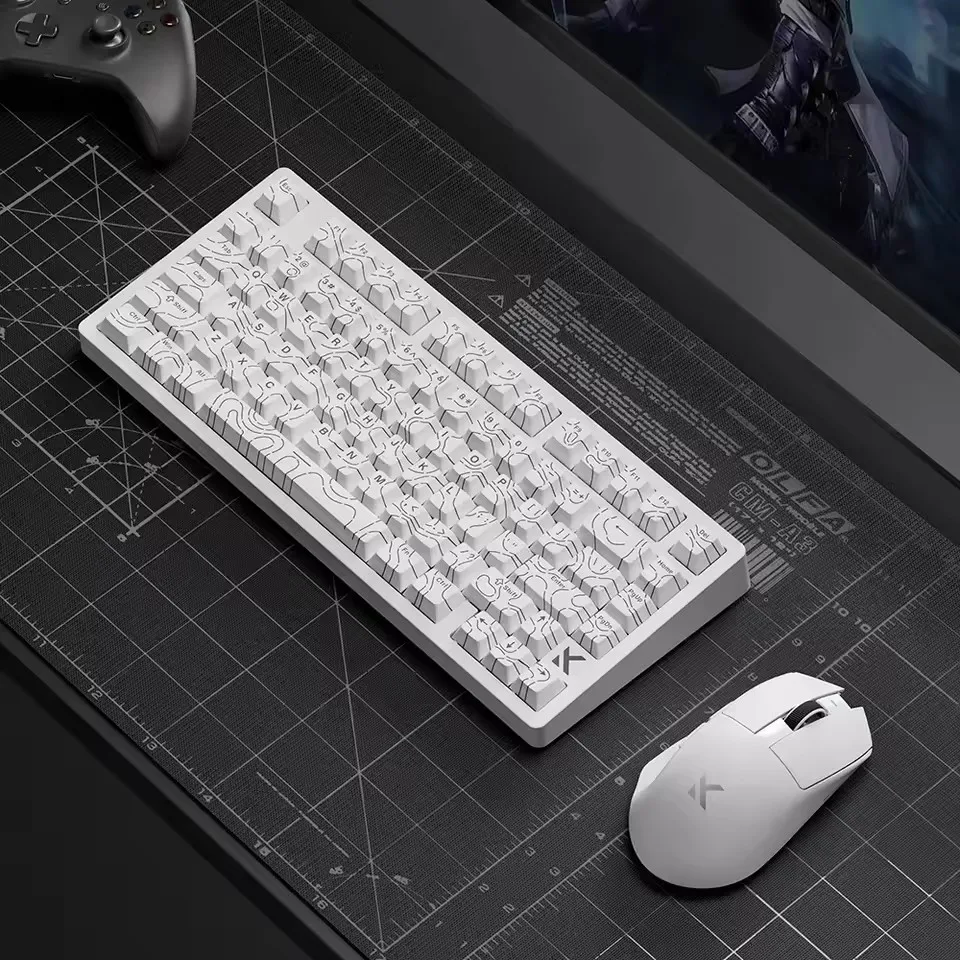 MCHOSE Jet 75 Hall Effect مفتاح مغناطيسي لوحة مفاتيح الألعاب أغطية مفاتيح توبوغرافية Kailh مفتاح إله مغناطيسي مخصص قابل للتبديل السريع