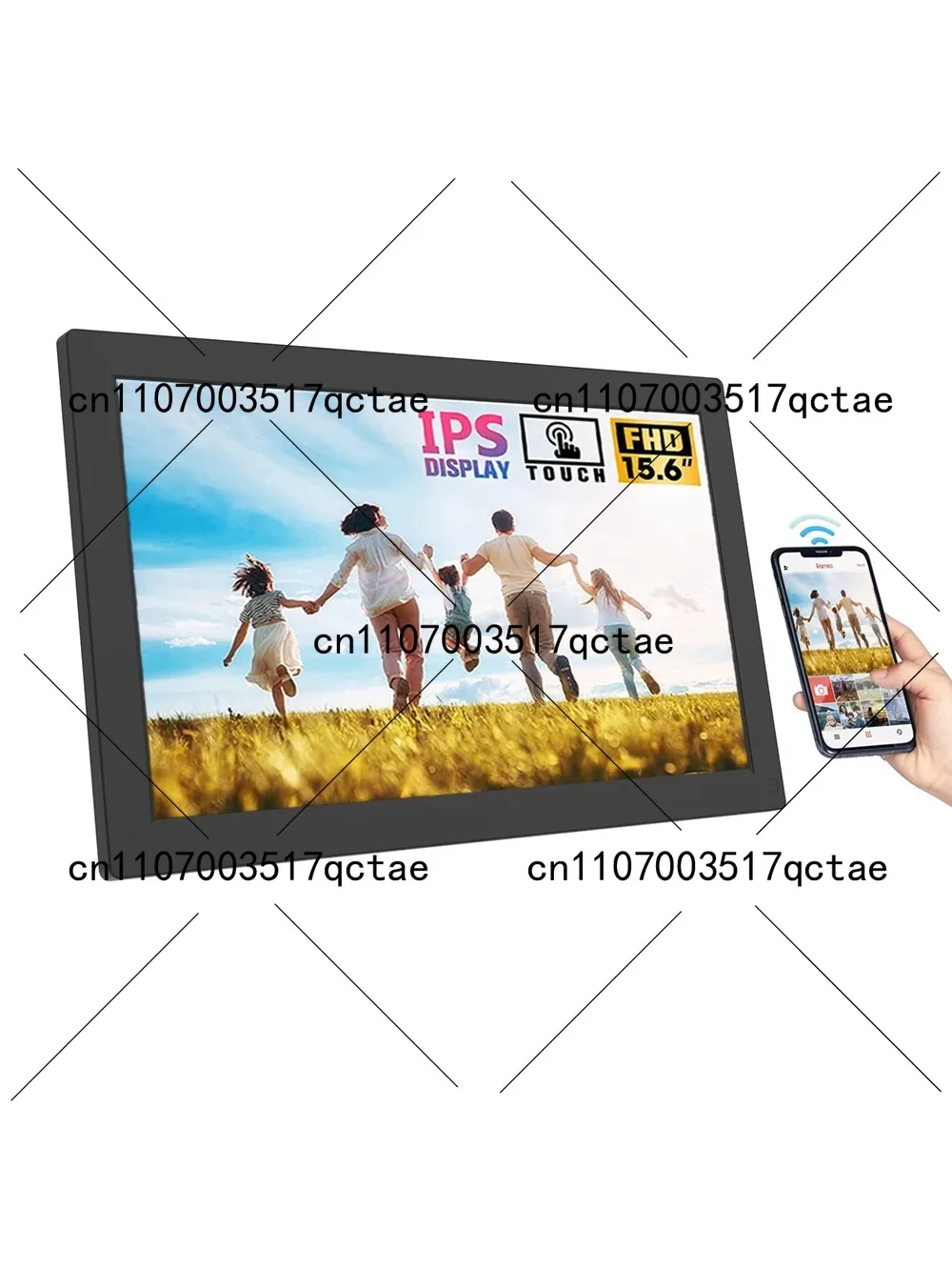 

15,6-дюймовая сенсорная фоторамка с цифровым календарем, 32 ГБ памяти, Wi-Fi, воспроизведение MP4, планировщик домашних дел