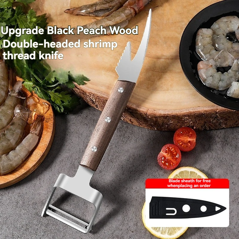 

Многофункциональный нож для удаления лески из нержавеющей стали, нож для очистки лески и открывания кишечника 2-в-1