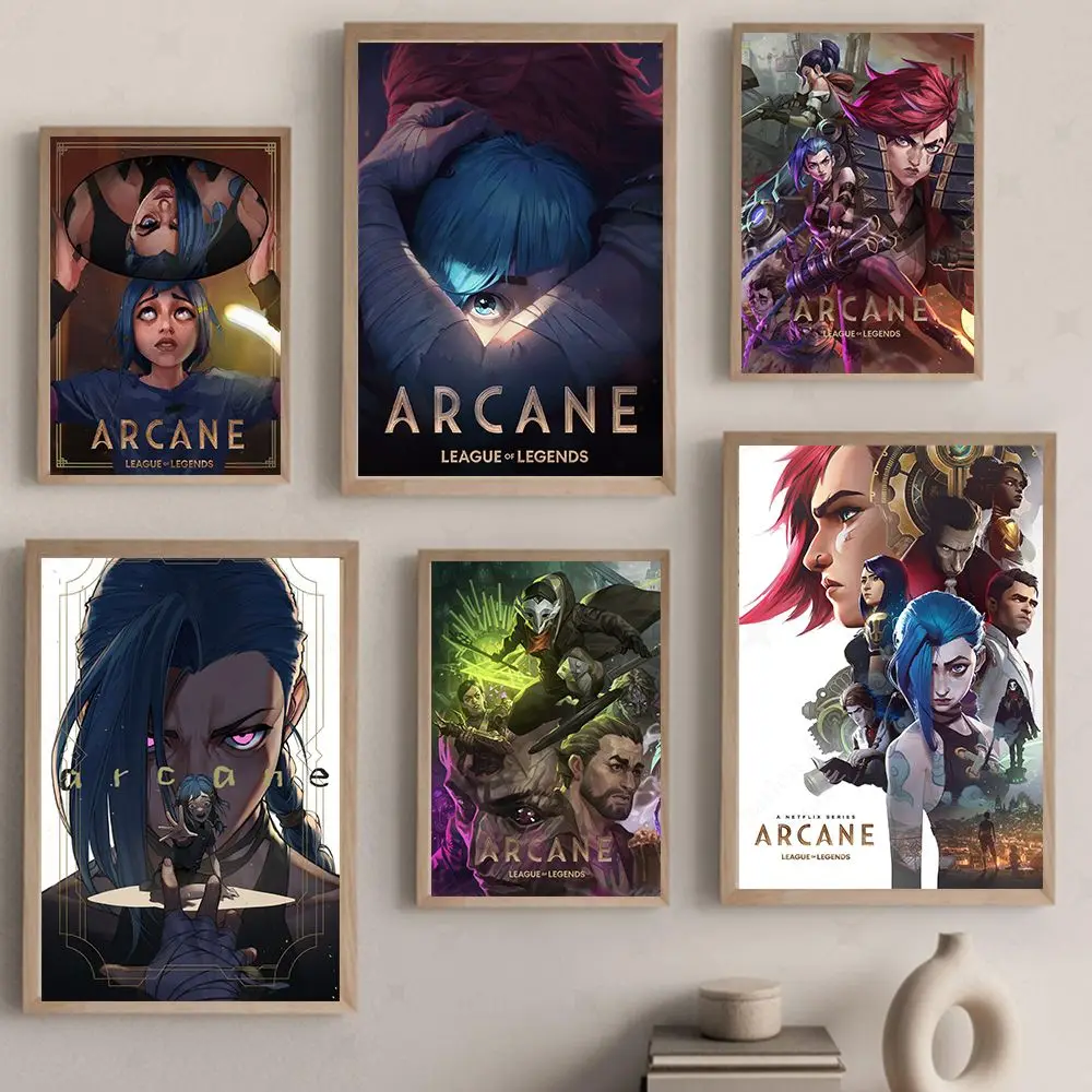 

Recent Popular TV Series League of Legends Arcane Poster Canvas Painting Living Room Bedroom Game Room Wall Art Home Decoration