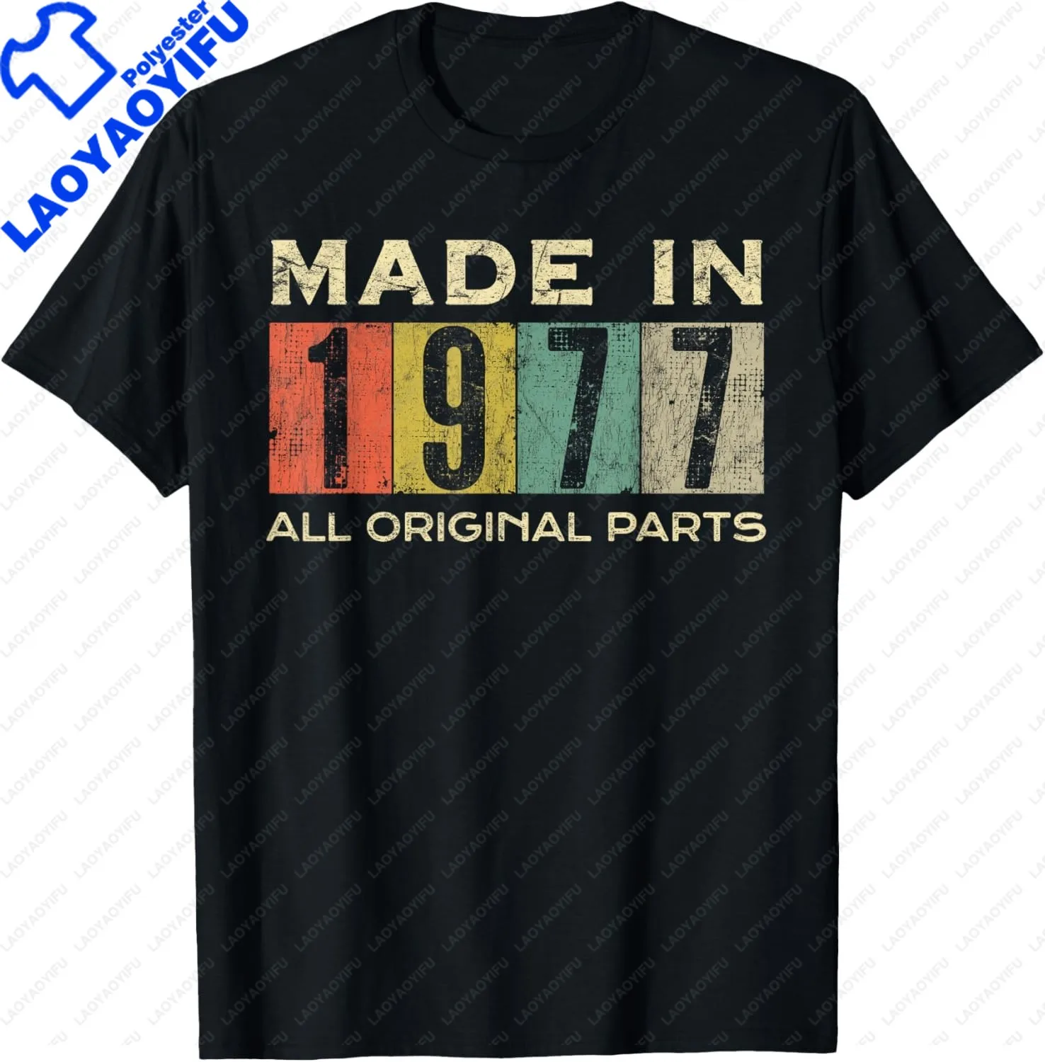 Jahrgang 1977. Alle Originalteile. T-Shirt Unisex Sommer Streetwear Tops Casual T Shirt für Mann Camisas – Detail 14