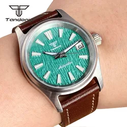 Tandorio 36mm Pilot Fashion Automatic Dive Field Watch for Men Ladies NH35A Sapphire 20BAR Stainless Steel Wristwatch Date Lume