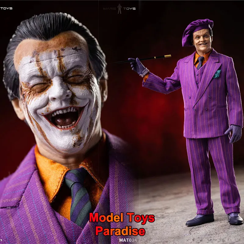 In Stock Mars Toys MAT014 1/6 Man Soldier 1989 Joker Jack Nicholson Three Head Full Set 12'' Action Figure Collection Fans Gifts