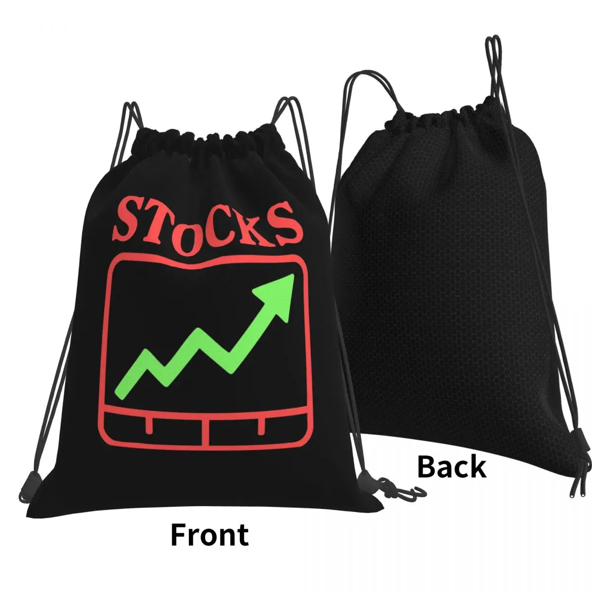 Stocks Simple Bullish Chart Backpacks Fashion Drawstring Bags Sports Bag Book Bags for Man Woman School