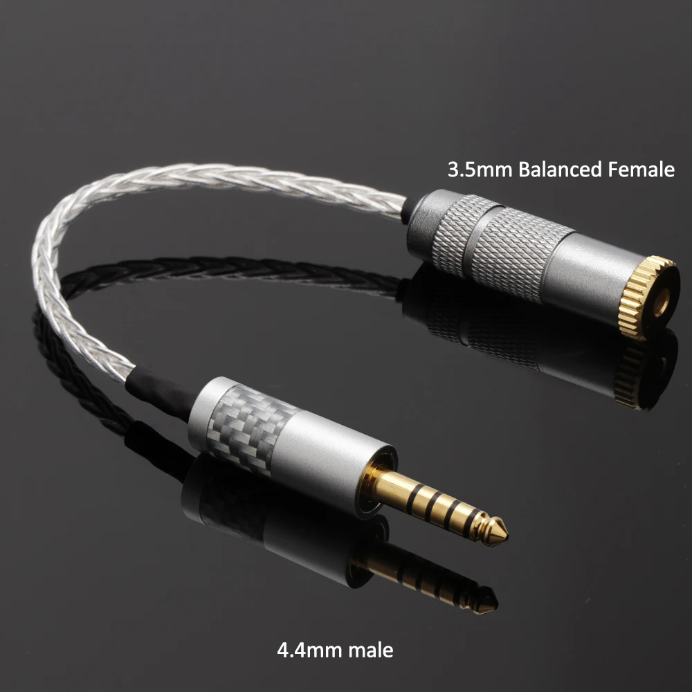 HiFi 6,5mm 4,4mm 3,5mm 2,5mm Adapterkabel für Gitarre Kopfhörerverstärker zu Lautsprecher Audio-Adapterkabel 7N OCC Versilbertes Kabel – Detail 5