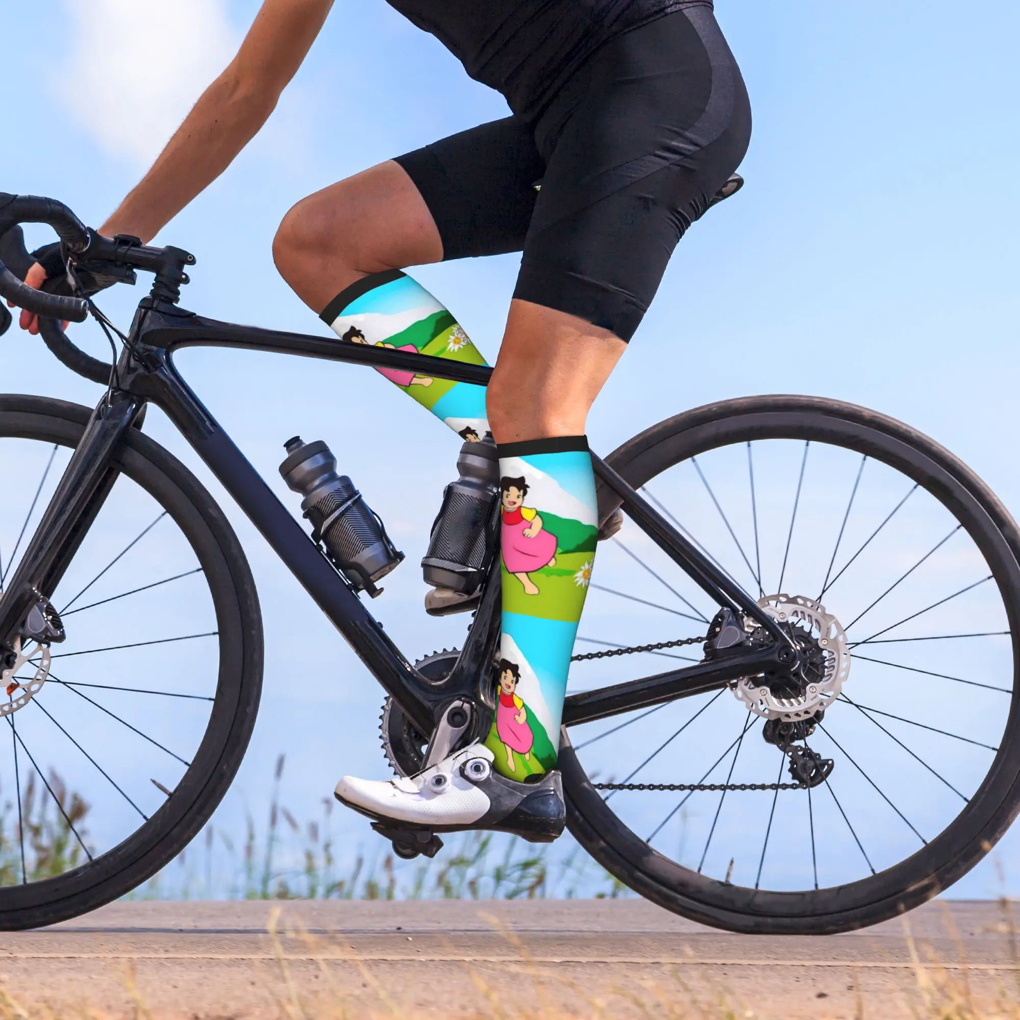 Heidi Races Against Peter And Alps Mountain Men's Sports Compression Socks Unisex Cute  Spring Summer Autumn Winter Dress Socks view 6