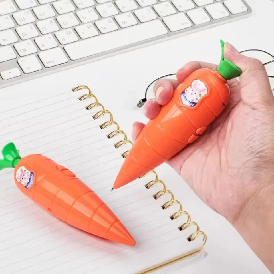NEW Disney Zootopia Judy Carrot-Shaped 2-in-1 Voice Recorder Ballpoint Pen 60Sencond Recording Function Stationery Ballpoint Pen