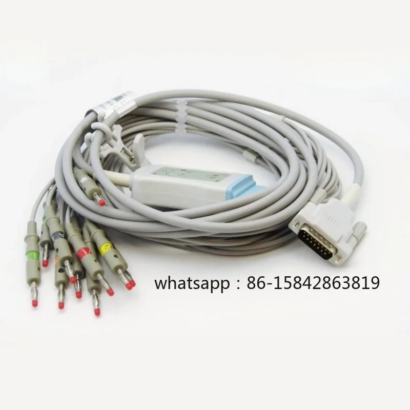 Mindray Schiller ECG EKG 10-Lead Cable Banana 4.0mm, 2.400095, 040-001642-00 Compatible