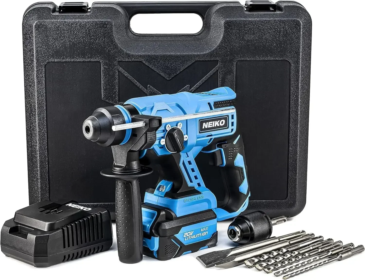 

10882A Cordless Rotary Hammer Drill, Includes 20-Volt Li-ion Rechargeable Battery, Fast Charger, SDS Plus Hammer Drill, Heavy Du