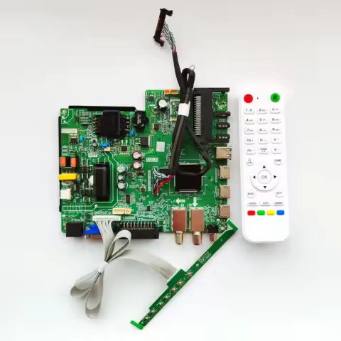 New 42/46/50/55/60/65 inch universal fish machine modified TV driver board HDMI main board with network DVB-T2