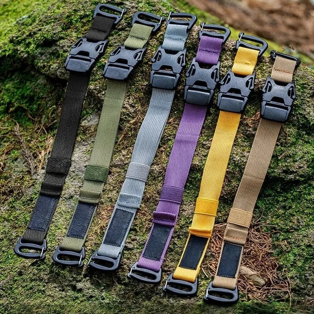 1Pcs Adjustable 18.5-49.5cm Luggage Straps Outdoor Hiking Travel Backpacking Straps Wear-resistant Buckle Fixed Packing Straps
