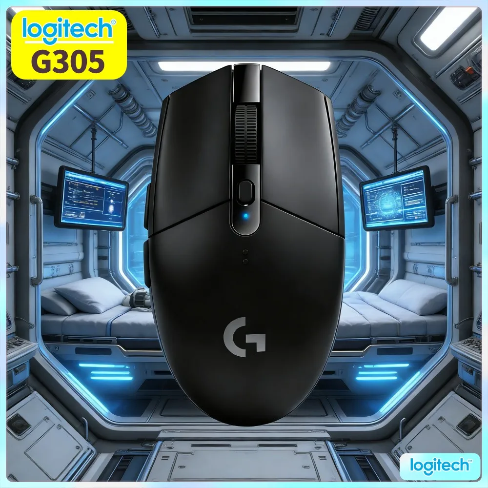 Logitech G305 LIGHTSPEED Wireless Reliable Transmission Mouse HERO 12000 DPI 6 Programmable Buttons Less Disconnect PC Mac