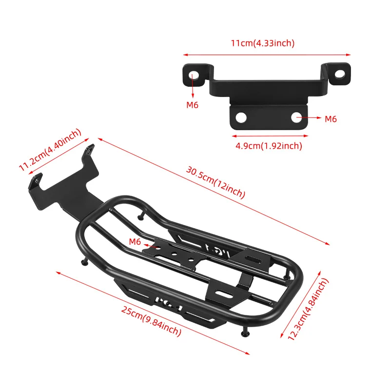 Black Motorcycle Center Carrier Center Rack Carrier Luggage Grille for Yamaha PG 1 PG1 PG-1 2023 2024
