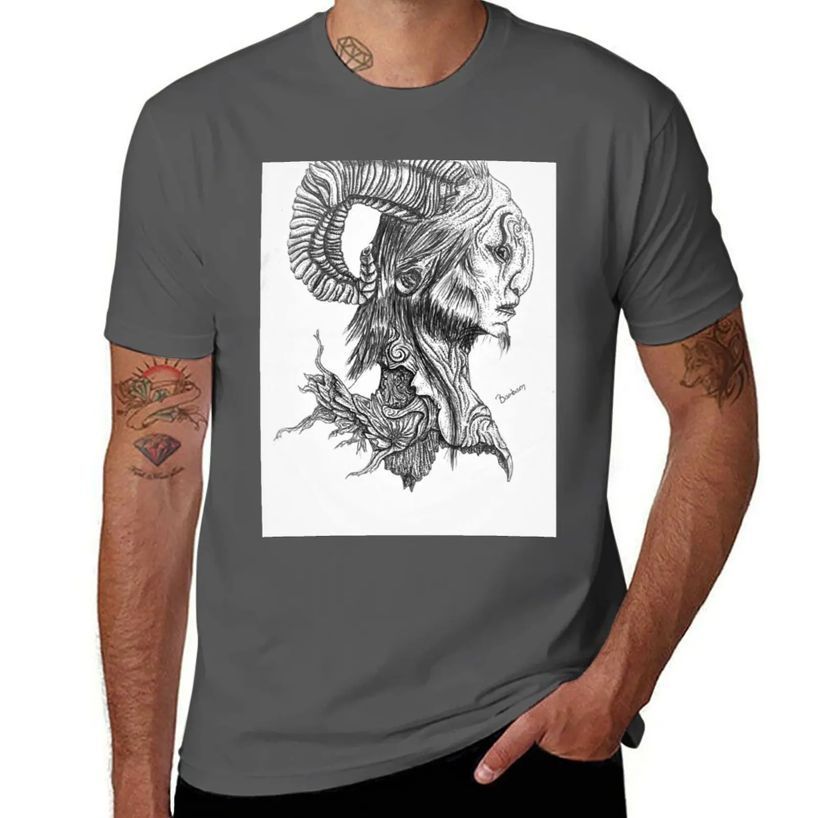 Pans labyrinth Faun T-Shirt cotton t shirts man 100% t shirts for man cotton cotton t shirt pack T-Shirt