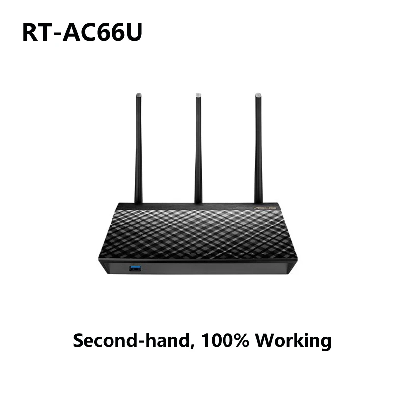 ASUS RT-AC66U WiFi Router AC1750 Dual-Band Wi-Fi 802.11AC 3x3 AiMesh Wi-Fi 5 4-Ports Gigabit Router Speed 1750 Mbps