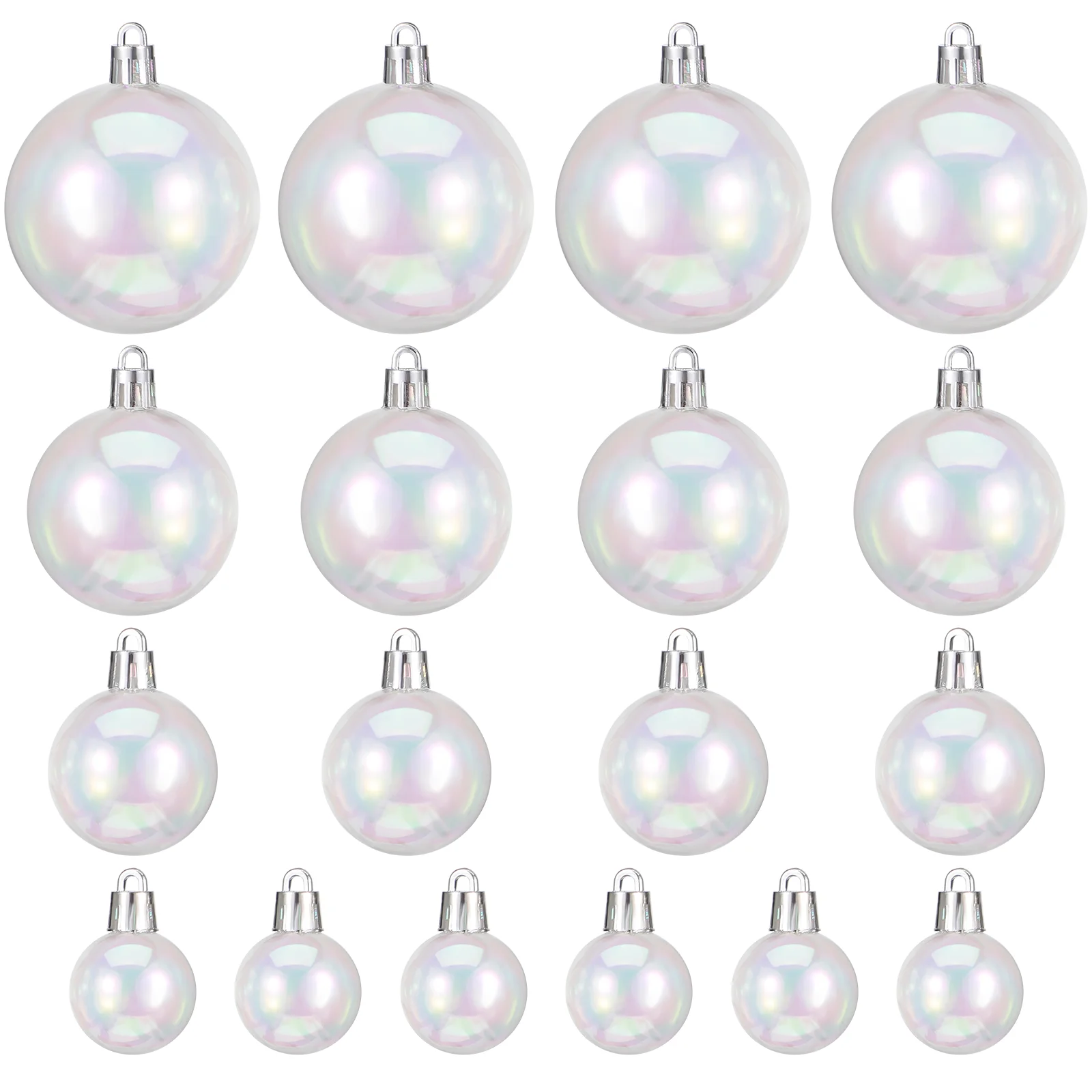 

18Pcs Christmas Baubles Transparent Balls Xmas Tree Ornaments Clear Plastic 3cm 4cm 5cm 6cm Hanging Decoration Holiday Party