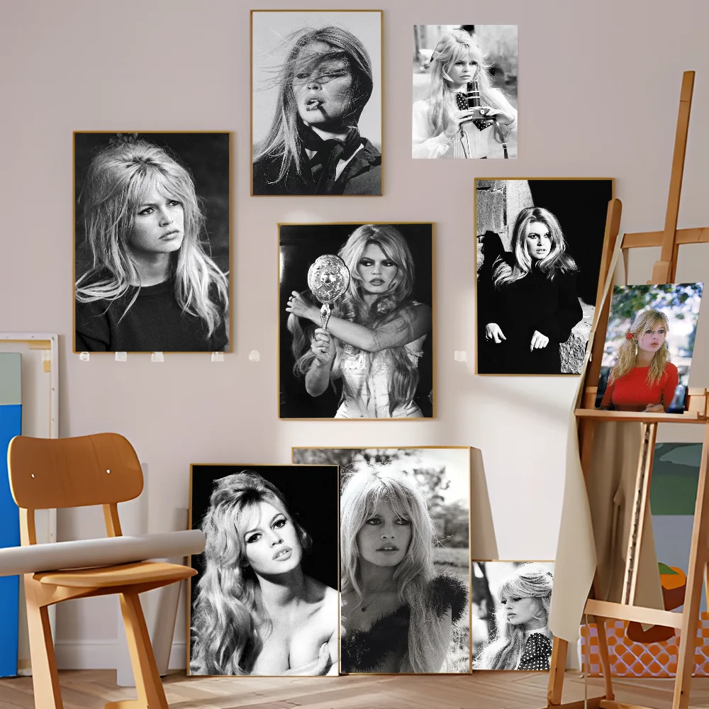 Attractive French Film Star Brigitte Bardot Classic Vintage Posters Vintage Room Home Bar Cafe Decor Nordic Home Decor