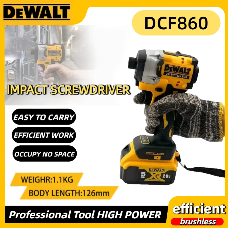 

Dewalt DCF860 Бесщеточная электрическая дрель-отвертка Аккумуляторная компактная дрель Перезаряжаемые электроинструменты для аккумулятора Dewalt 20 В