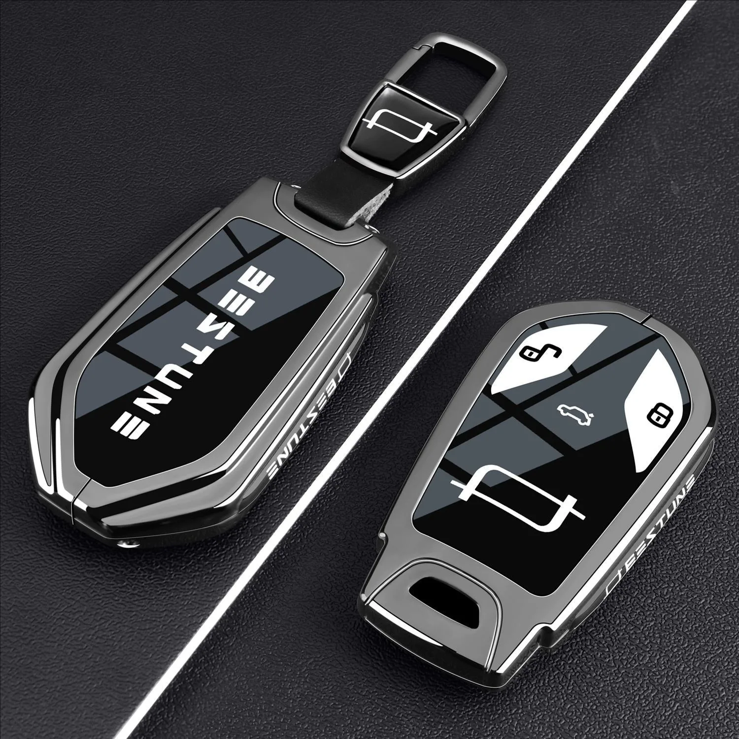 Zinc Alloy Car Key Case for Bestune T90 T77 T77pro B70 T55 T33 T99 Keychain Cover Bag Shell Housing Ring Holder Fob Accessories