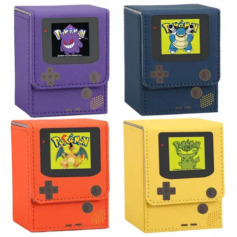 อะนิเมะรูป Pokemon Charizard Squirtle Bulbasaur Blastoise Venusaur Meowth Mew Gengar Mew Cubone คอลเลกชันเกมกล่อง