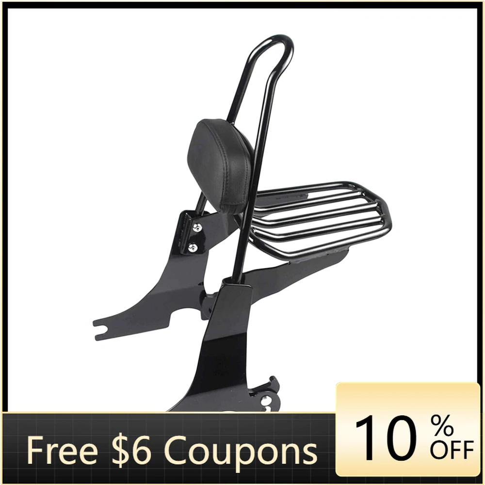 

STLF Hot Sell for Harley Sportster XL883 XL1200 94-03 Sissy Bar Luggage Rack Chrome Backrest