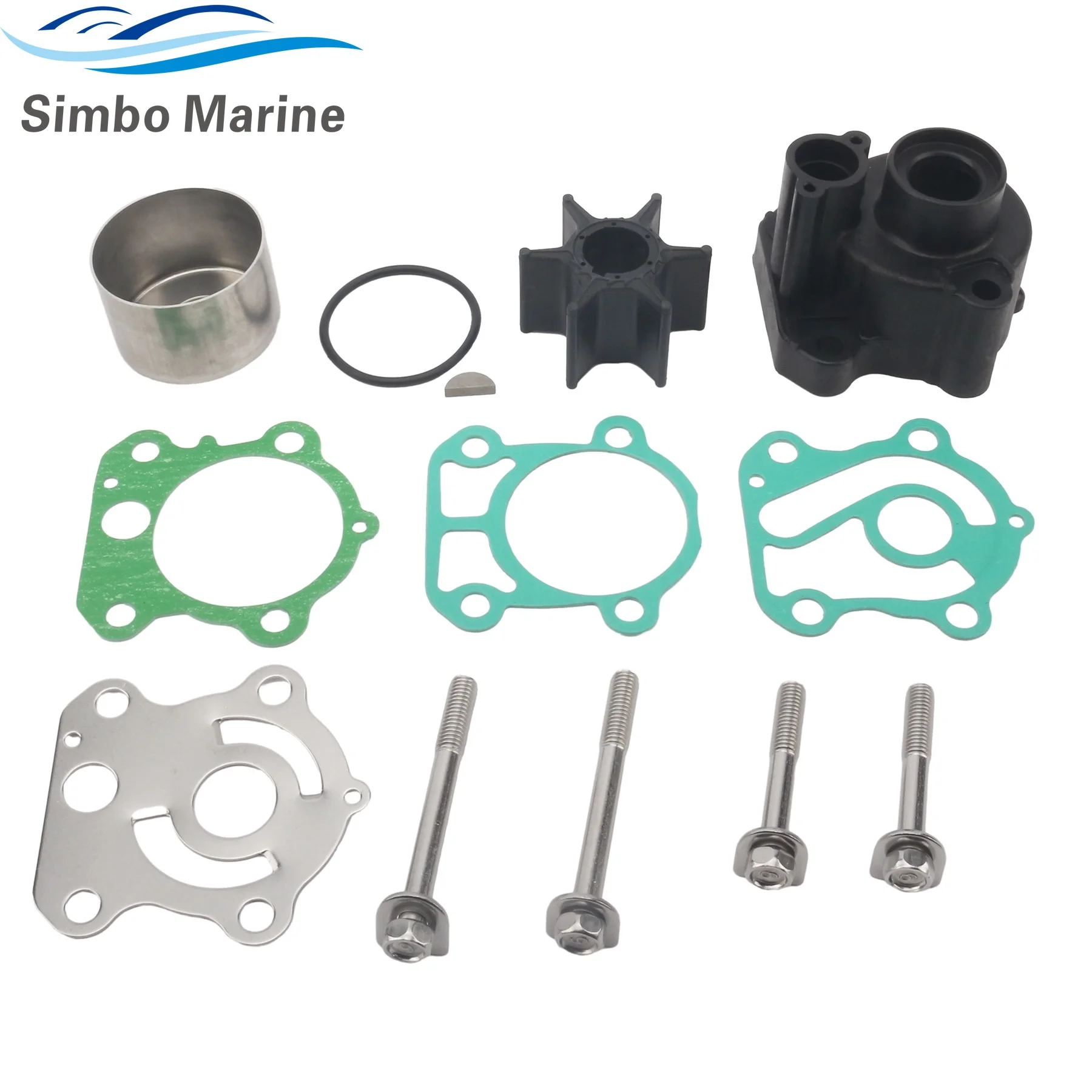 

Marine Water Pump Impeller Repair Service Kit with Housing For Yamaha 75 80 90 100 HP 4 Stroke Outboard Engines 67F-W0078-00