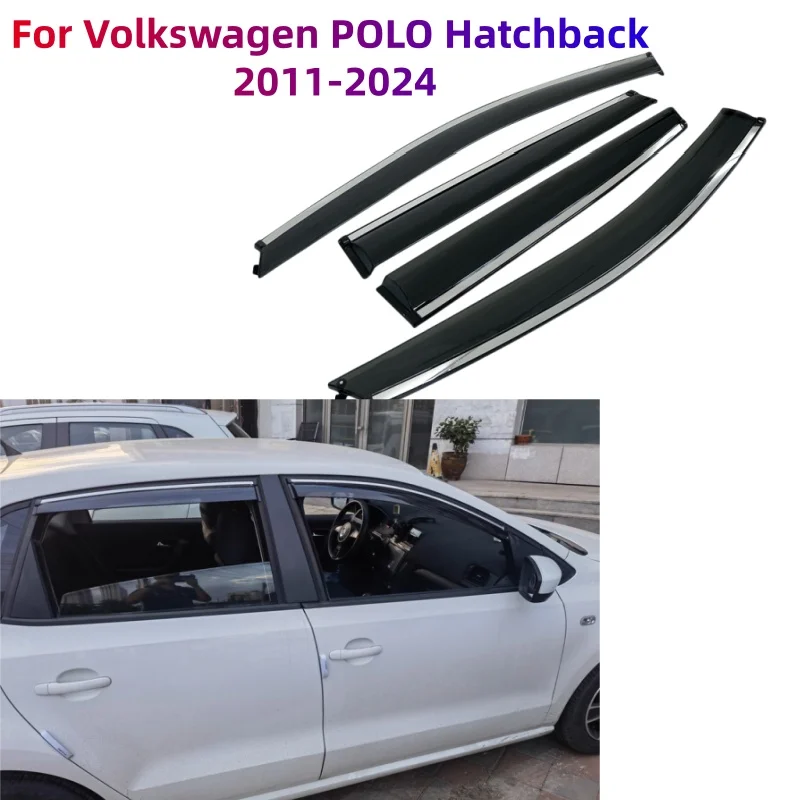 

Window Visors Rain Sun Guard Wind Deflector Weathershield For Volkswagen POLO Hatchback 2011-2018 / 2019-2024 Cars Accessories