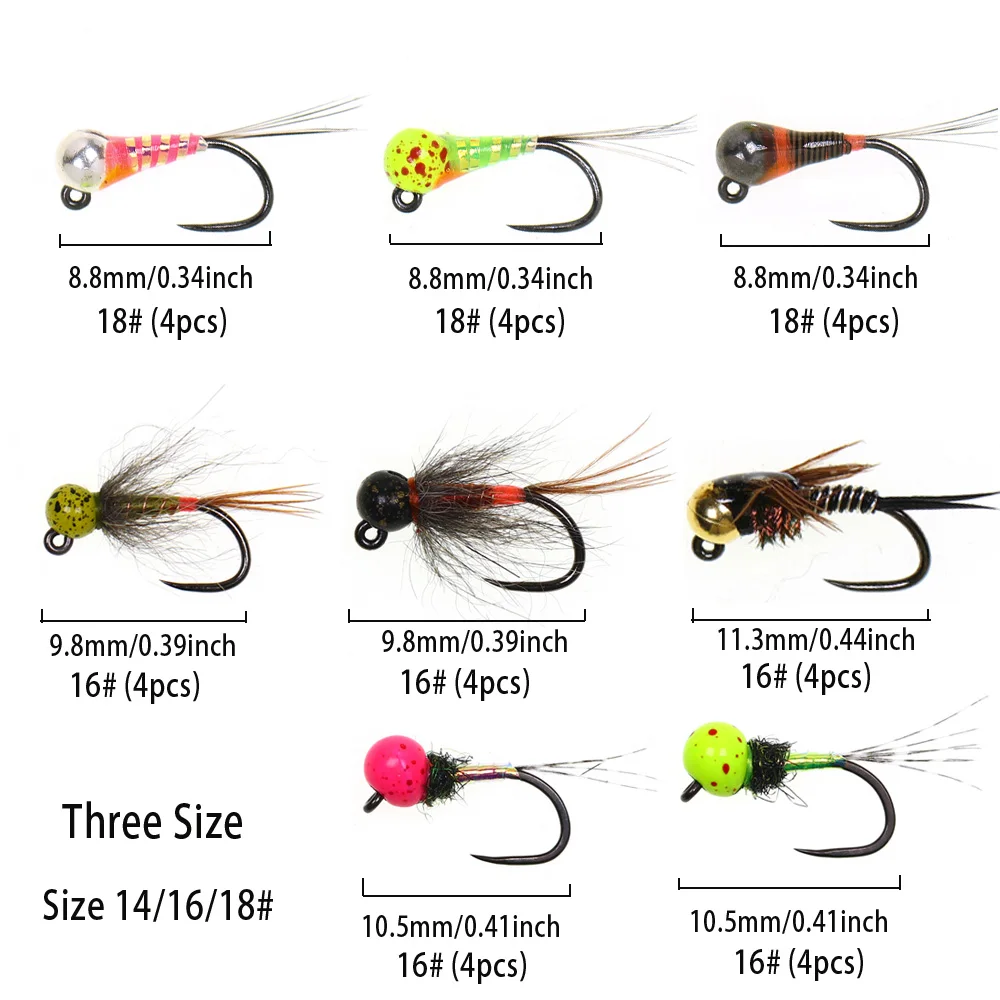 Moscas para pesca con mosca Vtwins – Kit tungsteno para trucha - imagen 4