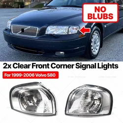 For 1999-2006 VOLVO S80 Front Bumper Corner Lamp Turn Signal Lights (Without Bulb) 30655422 30655423