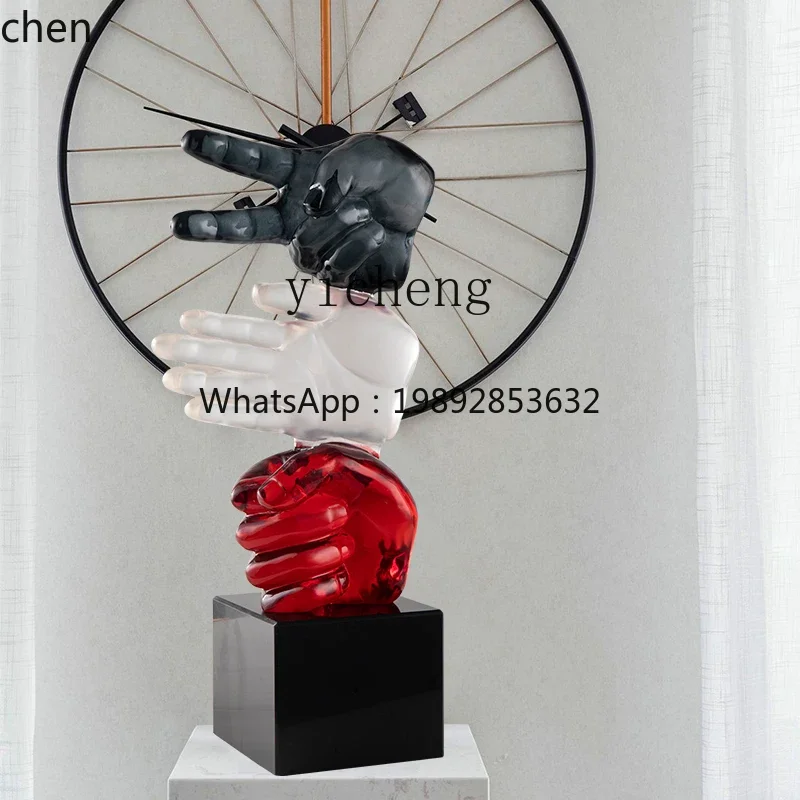 transparent resin creative geometric scissors hand model room living room TV cabinet artwork ornament