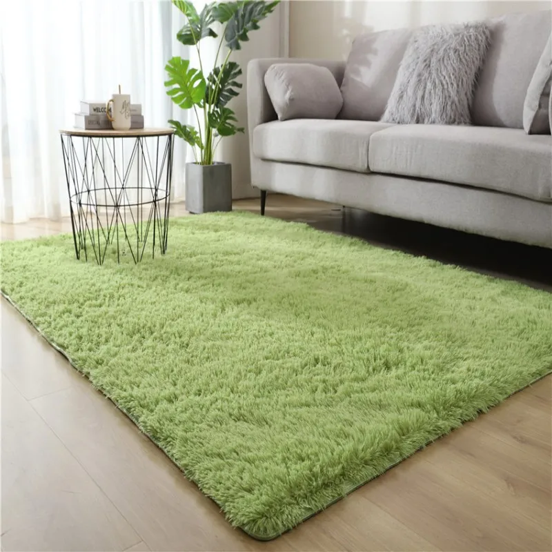 VIKAMA Beige White Fuzzy Area Rug Soft Plush Non Slip Bedroom Living Room Under Coffee Table High Traffic Fuzzy Decor