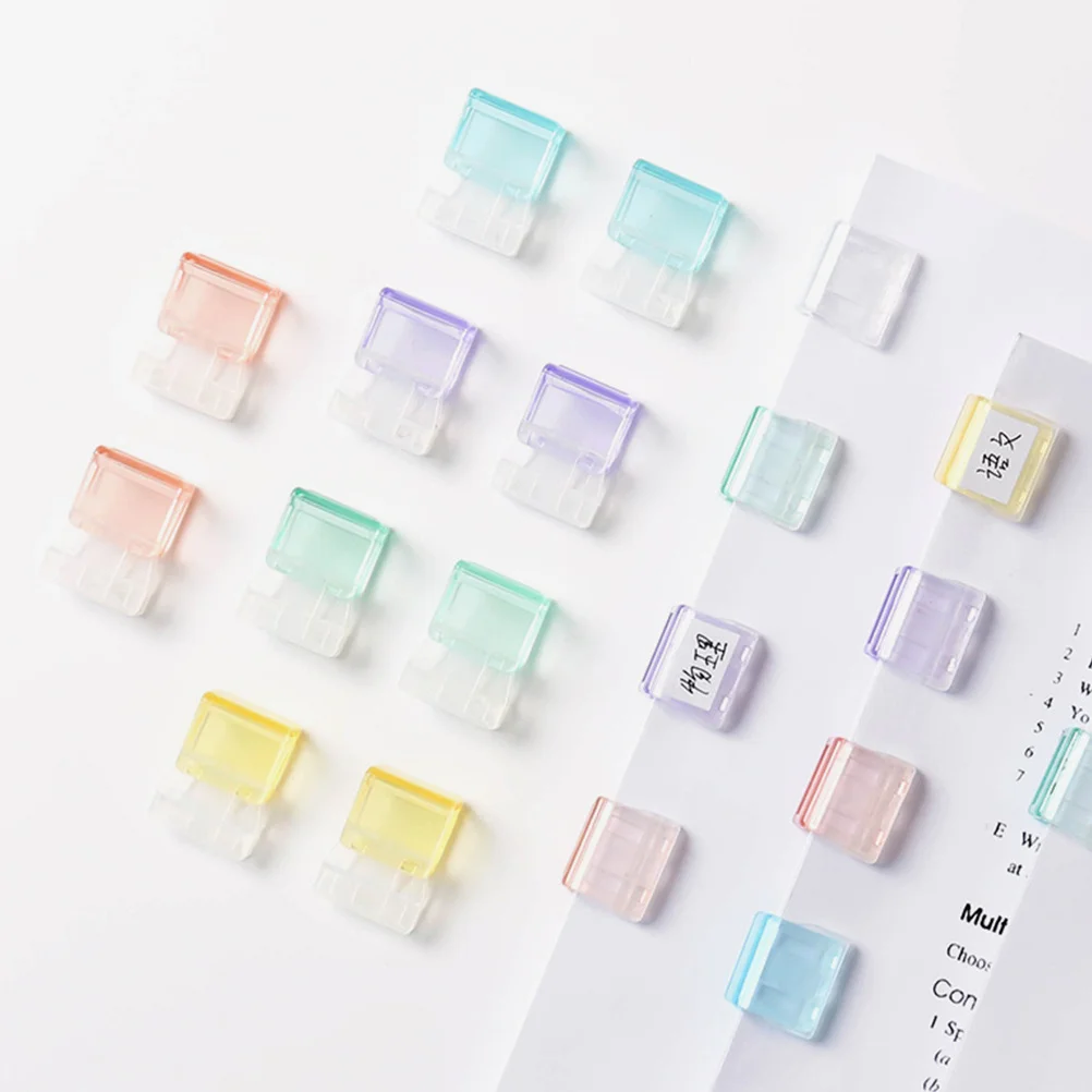 

50Pcs Colorful Office Supplies Binder Clips Plastic File Clips Large Capacity Organizer for Desk Documents Reusable