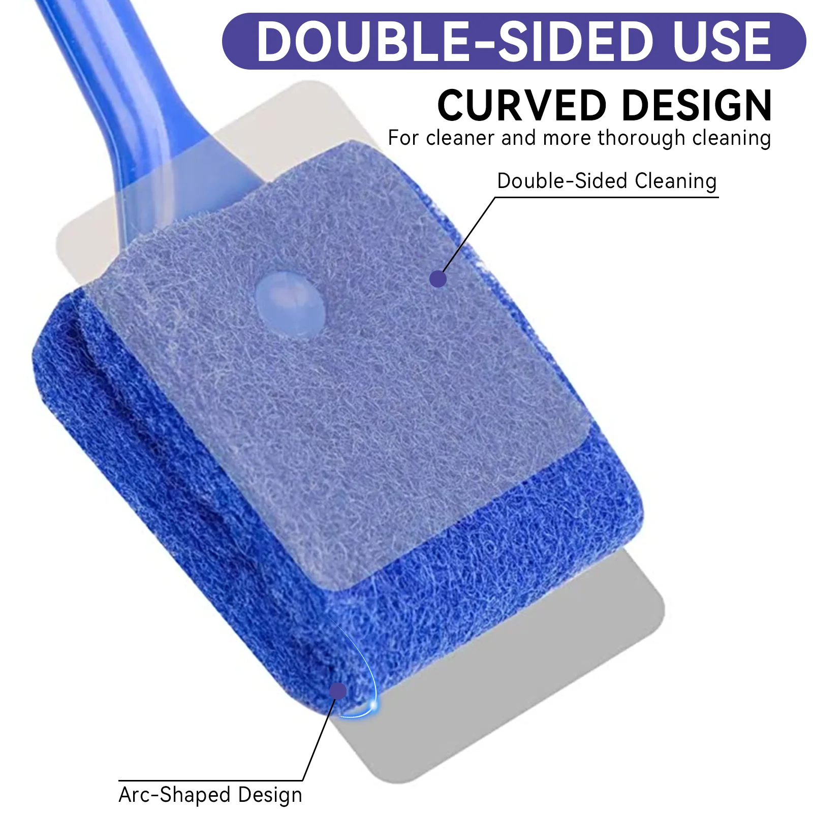 Cepillos de limpieza de acuario para pecera acrílica de vidrio, limpieza de algas, raspador de algas de doble cara, esponja, Herramientas de limpieza de acuario