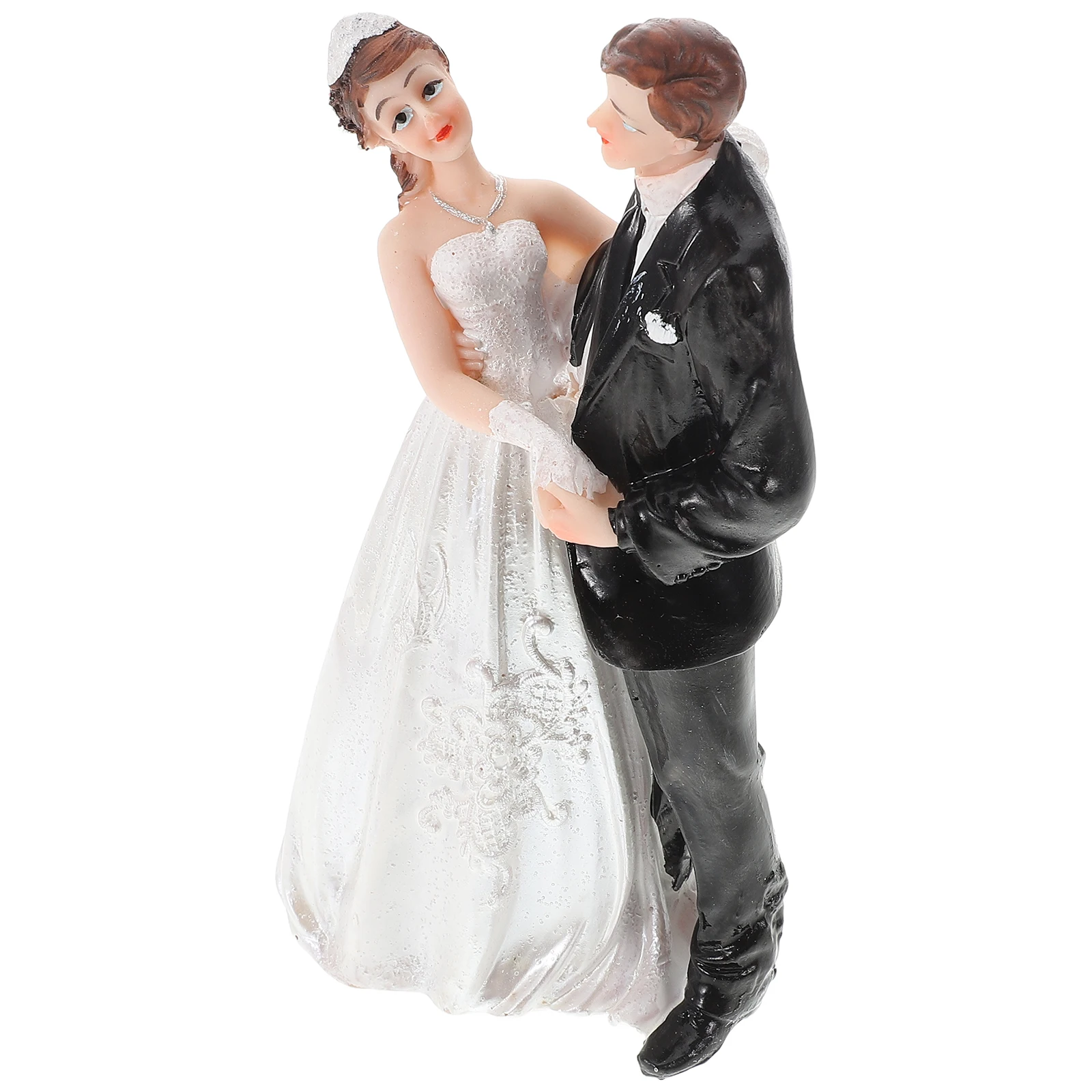 

Bride Groom Figurines Wedding Cake Topper Resin Crafts Decorations Baking Gifts European Style Lightweight Portable