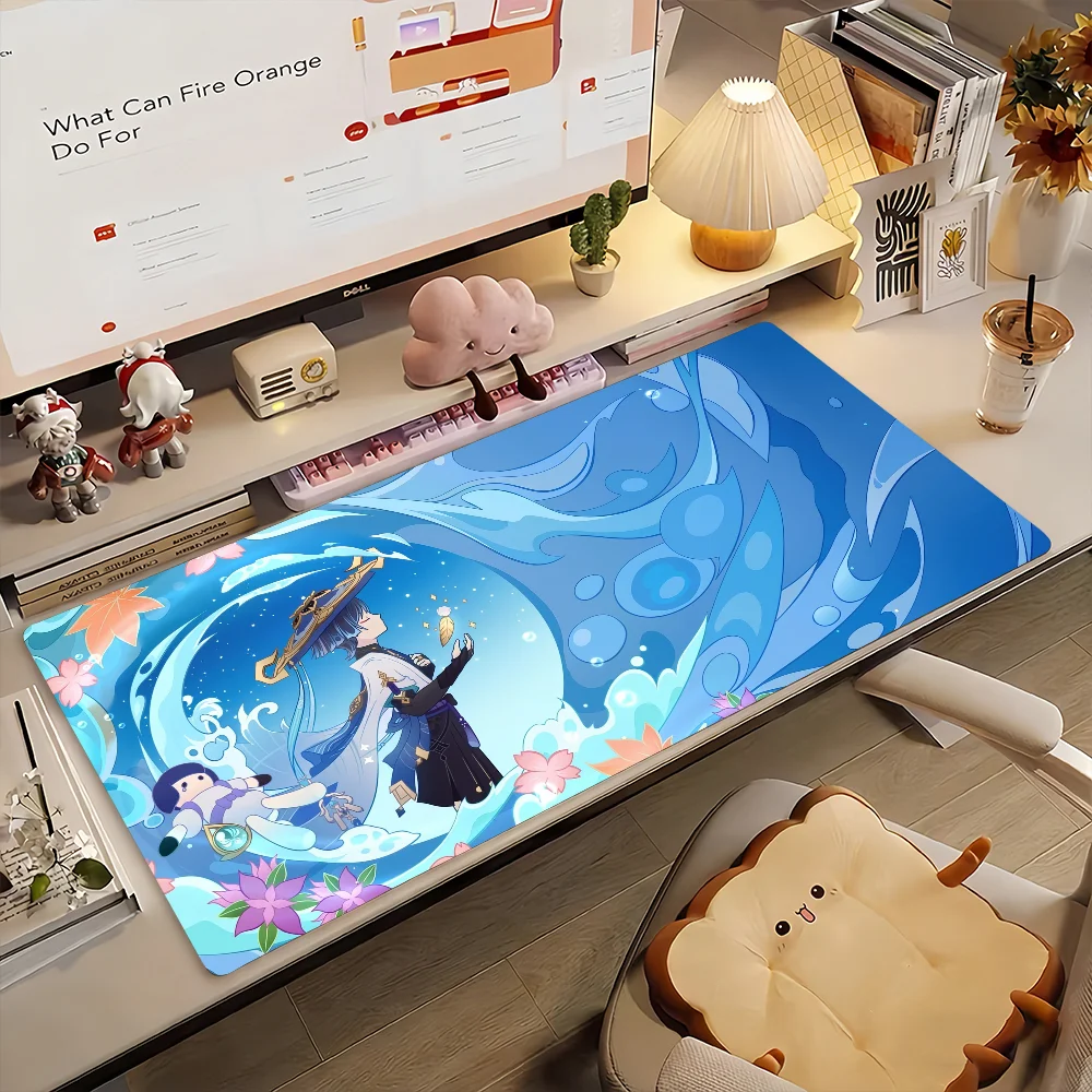 Game Genshin Impact Wanderer Mouse Pad Non-slip Rubber Gamer Balance Computer Mat Decoracion Deskmat Laptop Office Large