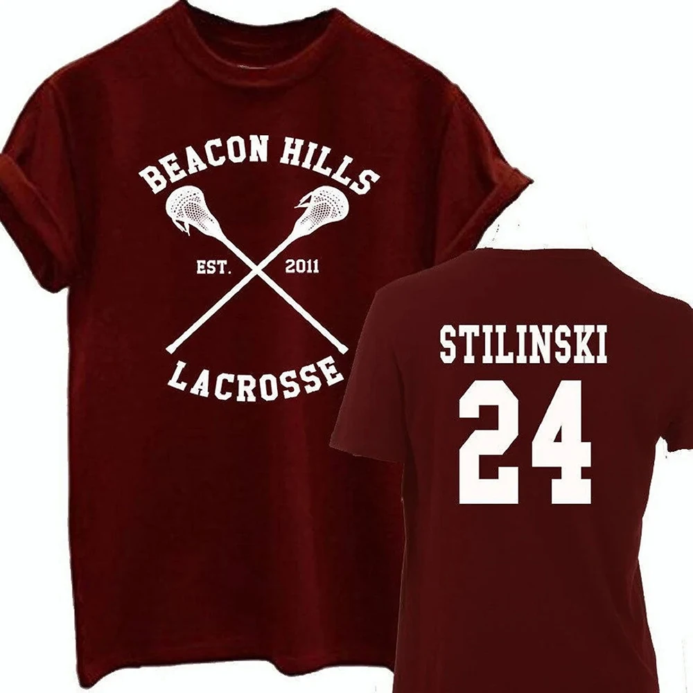 Teen Wolf Stiles Stilinski 24 McCall 11 T-shirt Women Men Beacon Hills Lacrosse Shirt Dylan Obrien Retro Teen Wolf Tv Show Tops