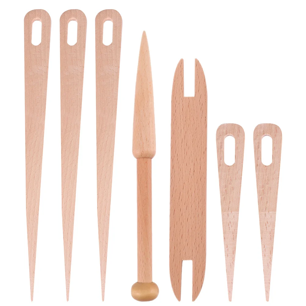 

1Set Wooden Weaving Tools for Tapestry Weaving, Complete Shuttle Stick Kit for Handcrafts Supplies and Sewing Accessories