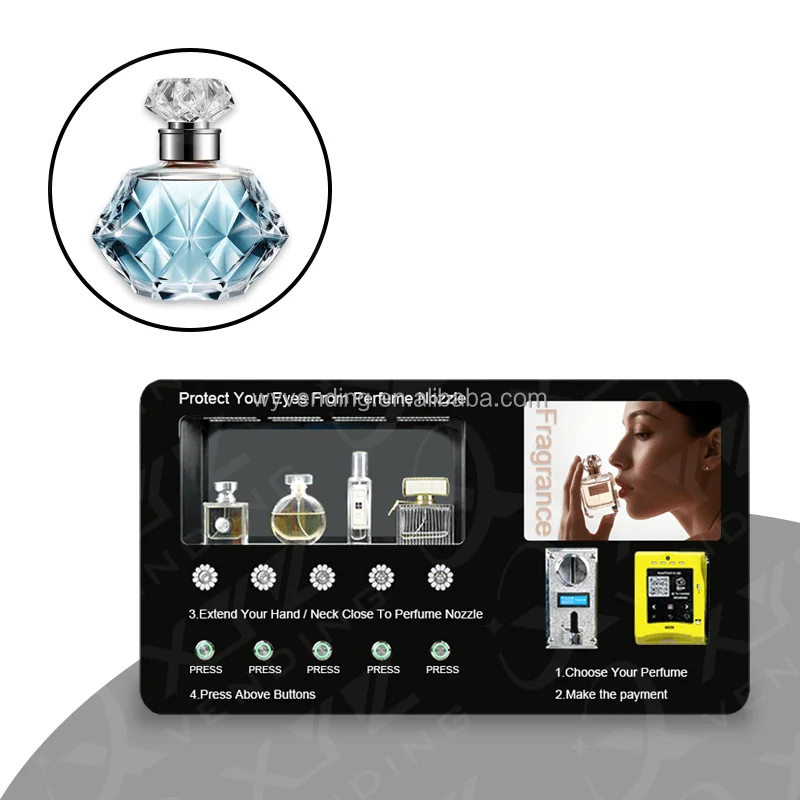 FOODLINE Customized Wall Mounted Perfume Vending Machines Spray Automatic Cologne Vending Machine Mini