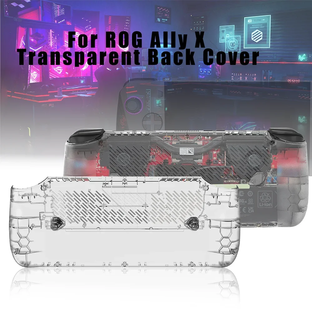 For ROG Ally X Transparent Body Shell Case with Disassembly Tools – Compatible with ASUS ROG Ally X Basic Accessories Kit