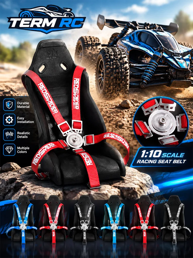 1Pc Simulated Driver Seat Belt (No Seat) for 1/10 RC Crawler Axial TRX4 TRX6 D90 D110