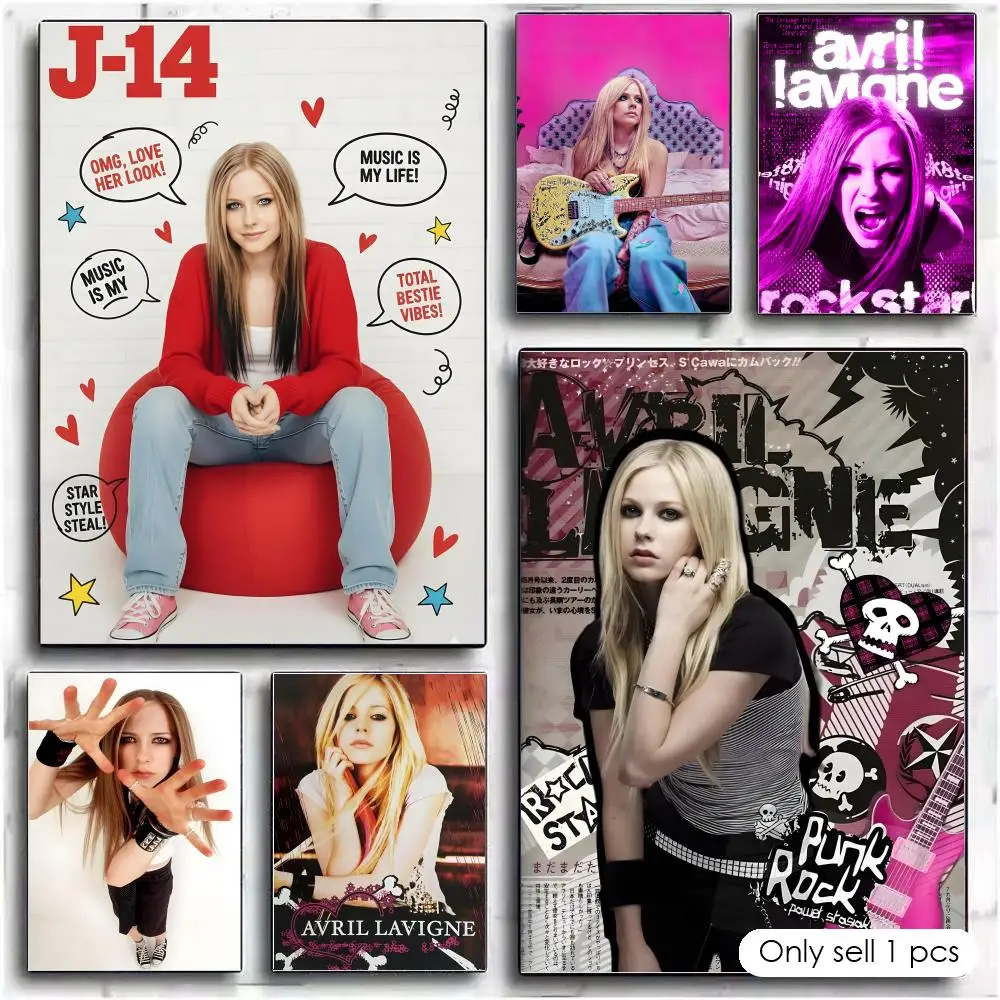 Singer A-Avril L-Lavigne Poster Decorative Wall Art Stickers Mural Photo Print for Home Living Room Hallway Decor