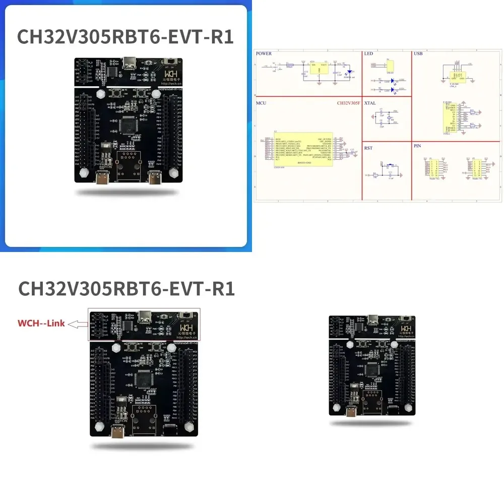 CH32V305 CH32V305RBT6 Development Board with On-Board Linke Debugger